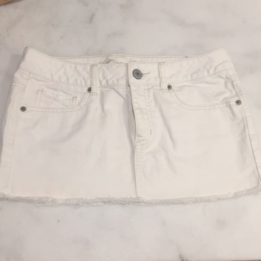 AE White Denim Miniskirt